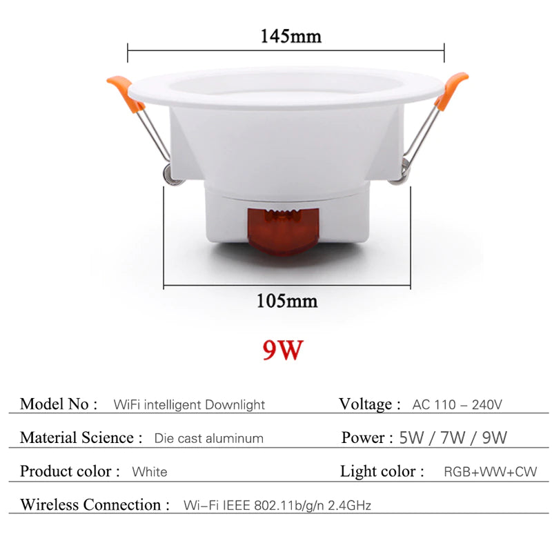 AdapTABLE Full Spectrum Smart Wifi LED Downlight