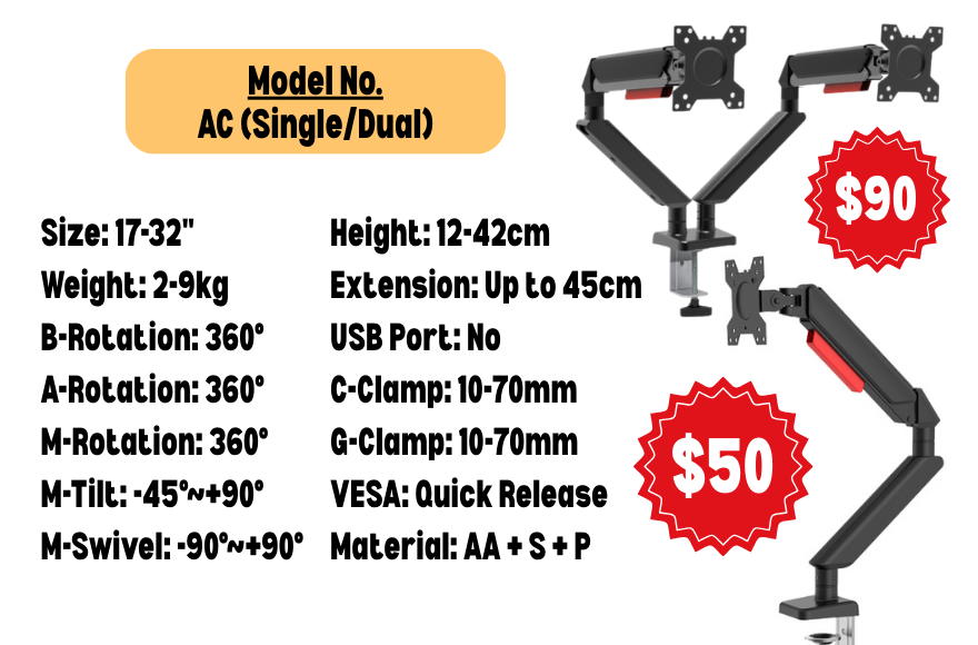 Monitor Arm Laptop Platform Master List
