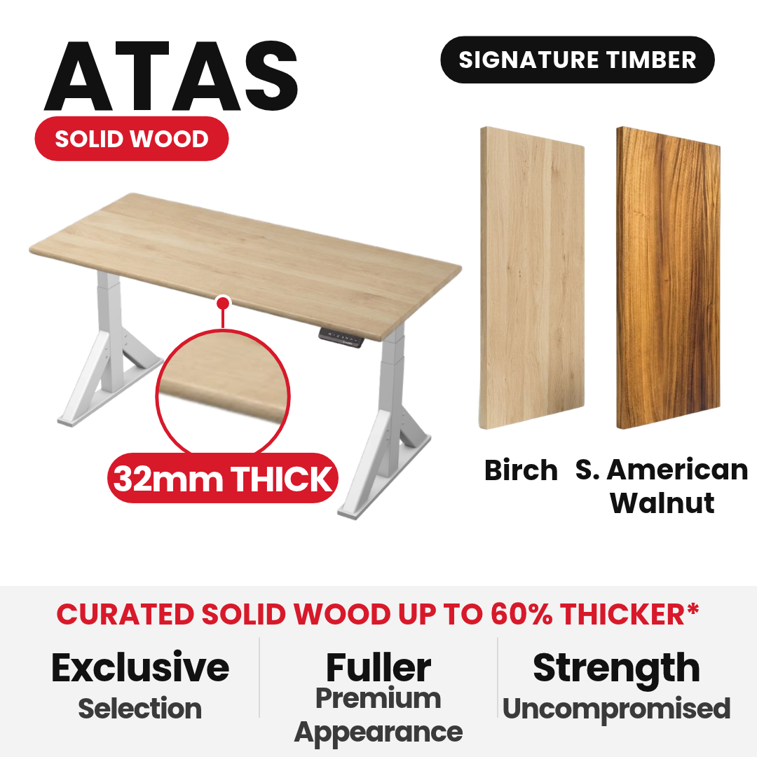 (ATAS FRAME) Signature Timber Solid Wood Desks