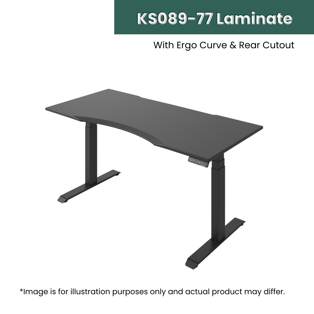 (CLEARANCE) Black Laminate Desk