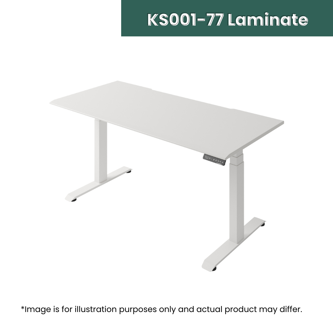(CLEARANCE) - White Laminate Desk