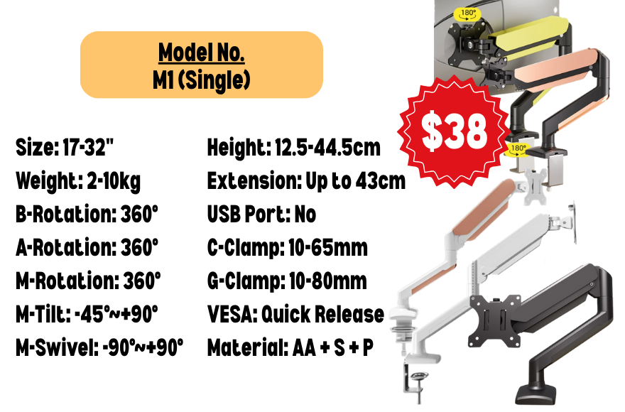 Monitor Arm Laptop Platform Master List