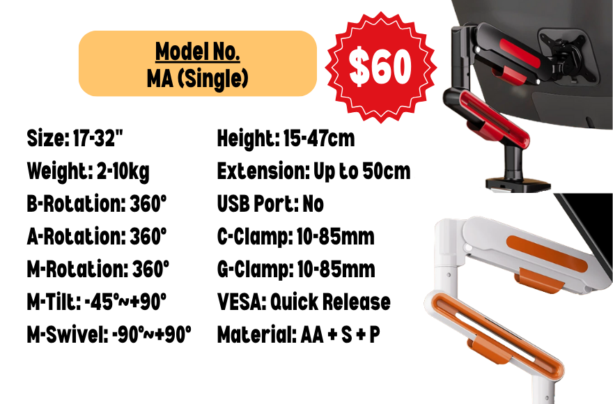 Monitor Arm Laptop Platform Master List