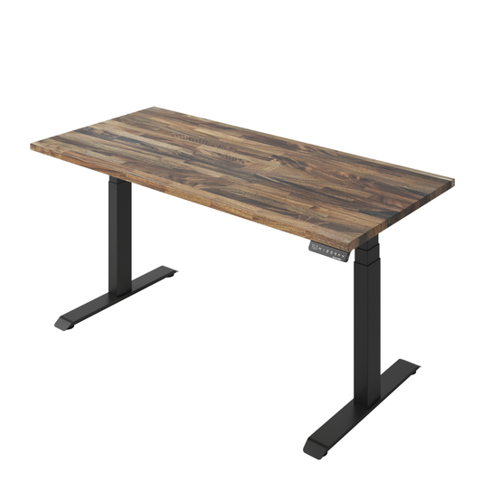 South American Walnut Butcher Block Classic Sit Stand Desk
