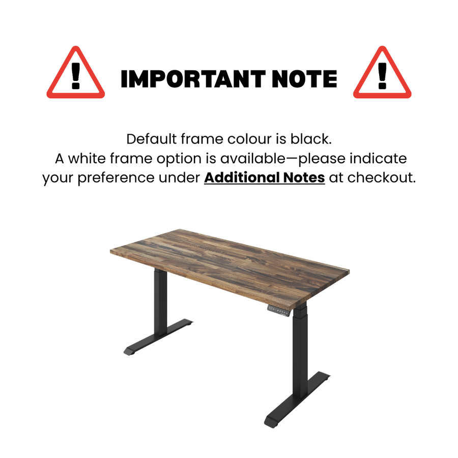 South American Walnut Butcher Block Classic Sit Stand Desk