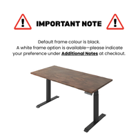 South American Walnut Plank-Joint Classic Sit Stand Desk