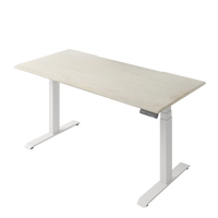 (KM50-1) Wood Grain Laminate Sit Stand Desk