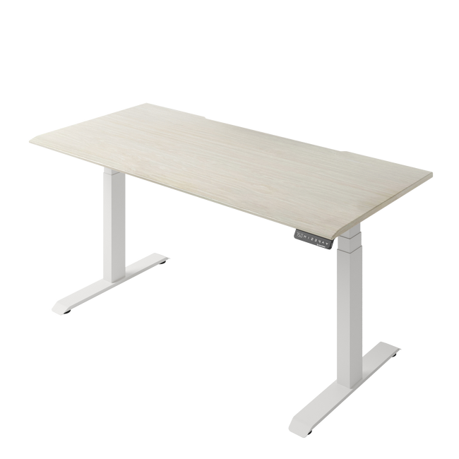 (KM50-1) Wood Grain Laminate Sit Stand Desk