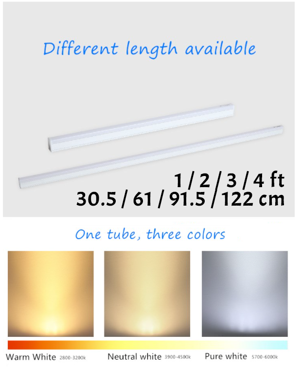AdapTABLE Tri-Colour T5 LED Lighting Tube
