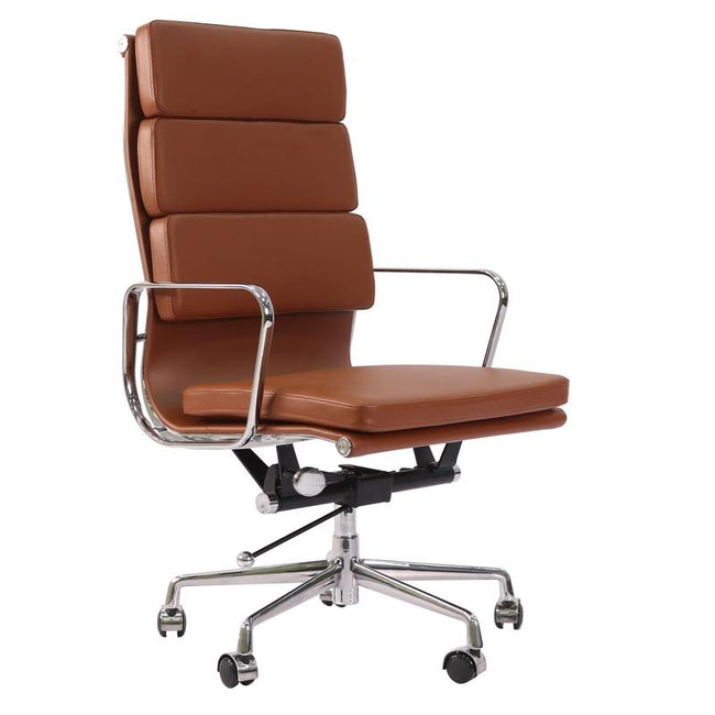 Genuine Italian Leather Soft Pad Highback Office Chair (Replica)
